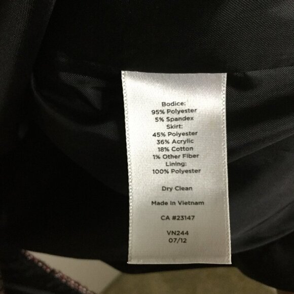 Talbots Black & Tweed Drape Neck Career Dress - Picture 9 of 9